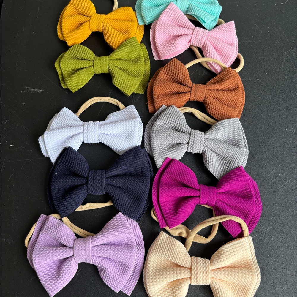 Colorful Bow Hair Ties Set for Kids